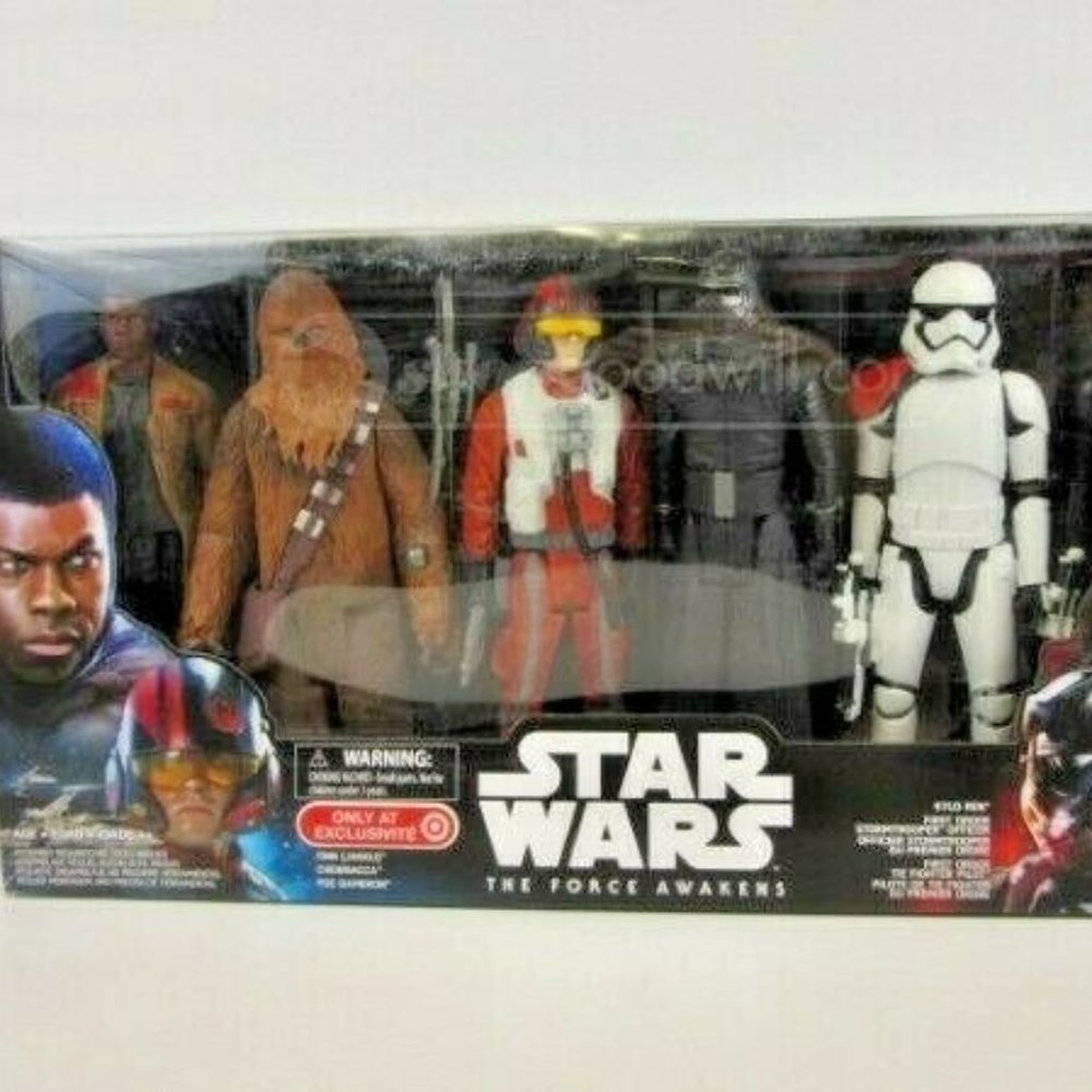 RARE ~ Star Wars -The Force Awakens Action Figure Set Finn Chewbacca KYLO Ren